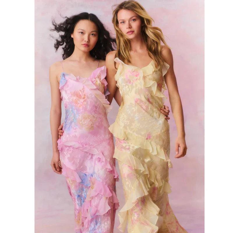 Levitia – Verträumtes Maxikleid mit Rüschen