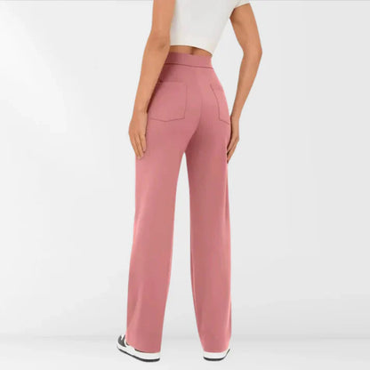 Iloura – Stilvolle Hose mit hohem Bund und weitem Bein und Knopfleiste