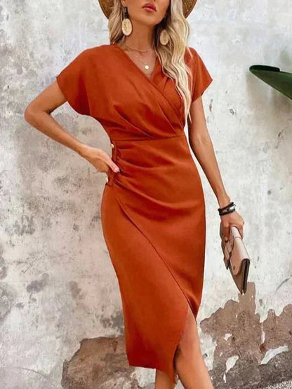 Korynthia – Elegantes Wickel-Midikleid