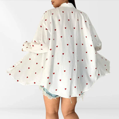 Dravina – Schickes Oversize-Hemd mit Button-Down-Kragen