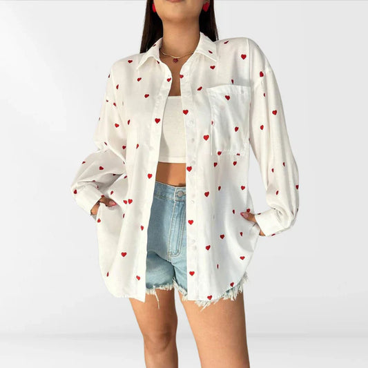 Dravina – Schickes Oversize-Hemd mit Button-Down-Kragen
