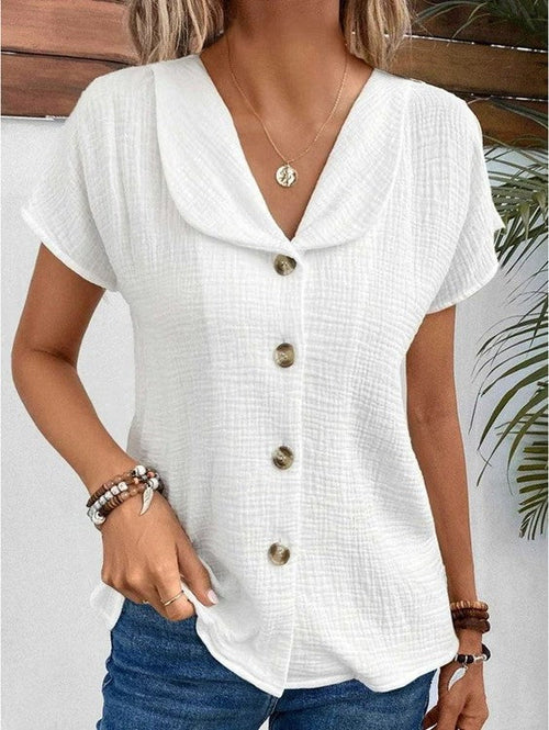 Auralie – Stilvolle, leichte Baumwollbluse