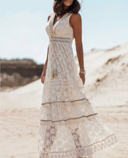 Anora – Böhmisches Spitzen-Maxikleid