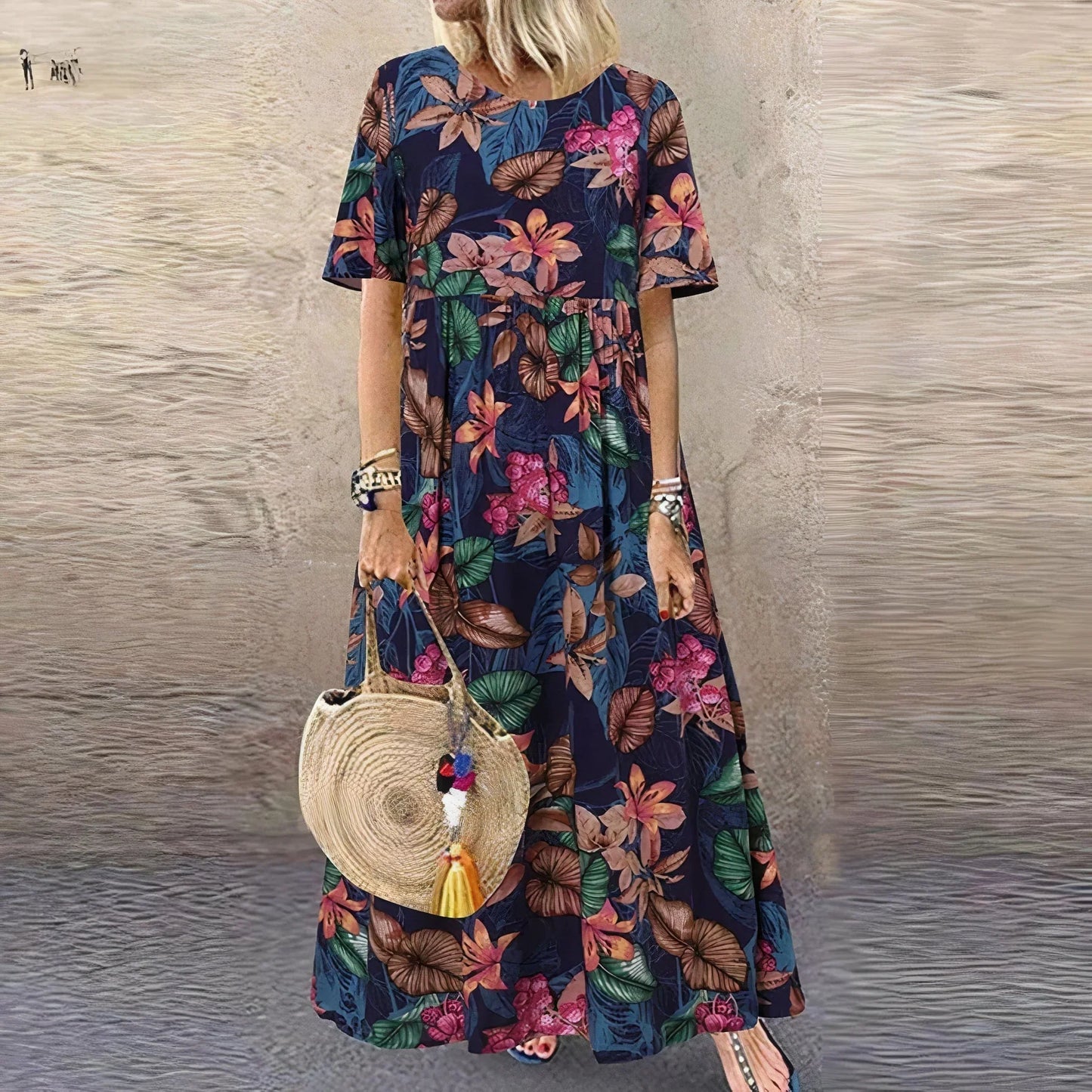 Juves – Boho Breeze Maxikleid mit Blumenmuster