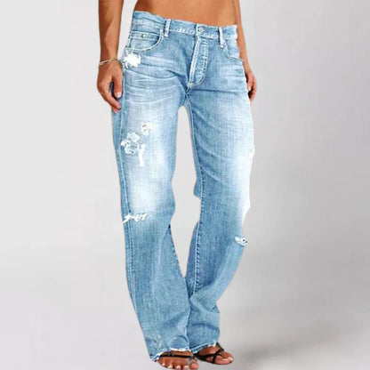 Sylora – Stylische Jeans mit geradem Bein und niedriger Leibhöhe