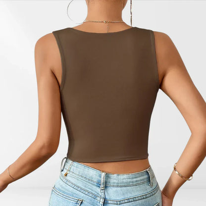 Kessira – Stylisches Crop-Tanktop mit eckigem Ausschnitt