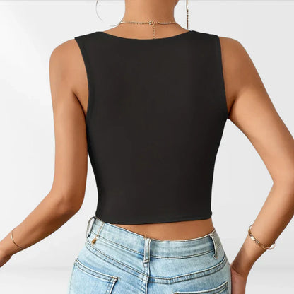 Kessira – Stylisches Crop-Tanktop mit eckigem Ausschnitt