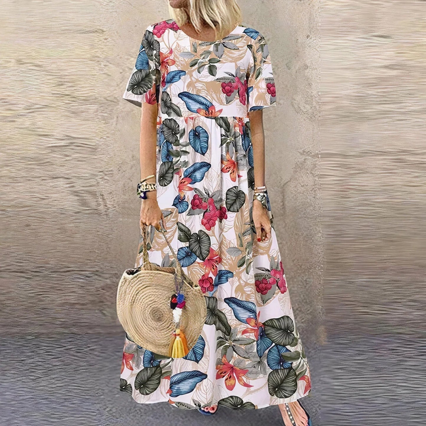 Juves – Boho Breeze Maxikleid mit Blumenmuster