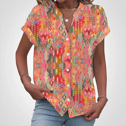 Maraisyn – Boho-Bluse mit Knopfleiste für Damen