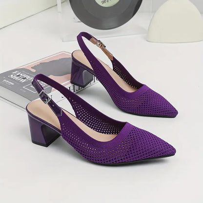 Rinika – Schicke Slingback-Pumps aus Mesh-Strick