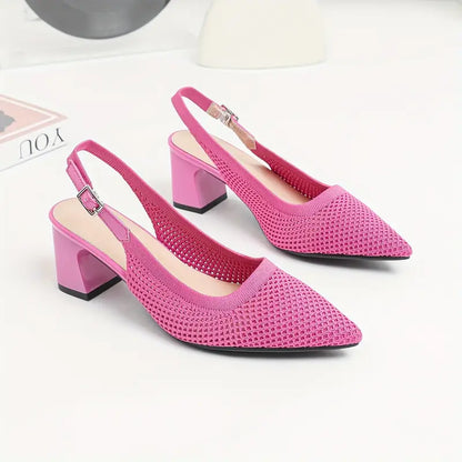 Rinika – Schicke Slingback-Pumps aus Mesh-Strick