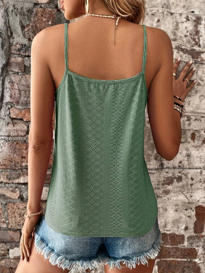 Tiranya – Elegantes Camisole-Top mit Ösen und Spitzenbesatz