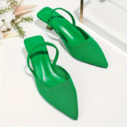 Renathea – Stilvolle, spitze Slingback-Schuhe aus Strick