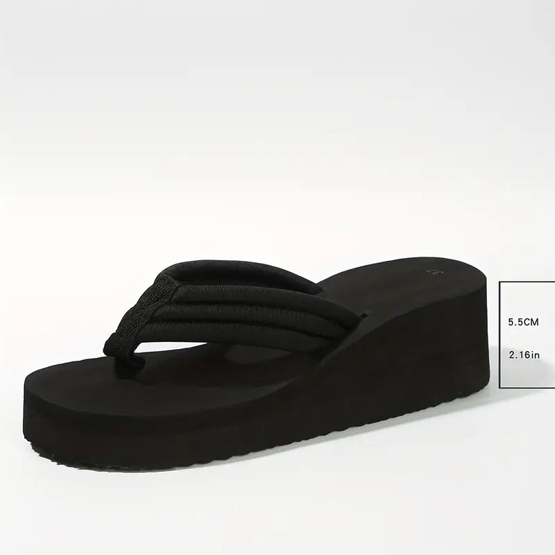 Liselotte – Gepolsterte Plateau-Flip-Flops für Damen