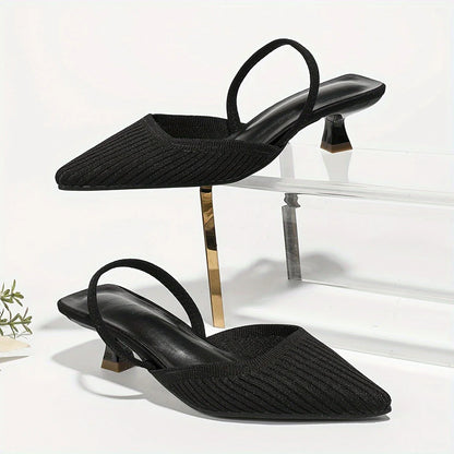 Renathea – Stilvolle, spitze Slingback-Schuhe aus Strick