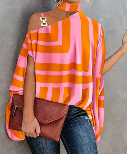 Nyvelle – Stylisches One-Shoulder-Top mit Print
