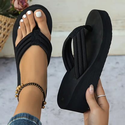 Liselotte – Gepolsterte Plateau-Flip-Flops für Damen