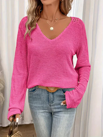 Monaya – Stilvolles Langarmshirt aus Waffelstrick