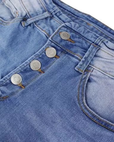 Jonah – High-Waist-Jeans mit Knopfleiste und Schlag