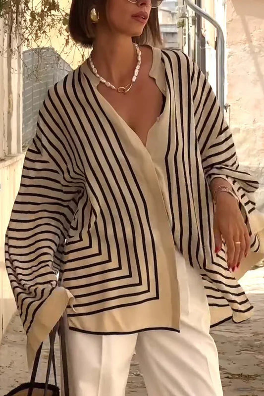 Zirellea – Elegante Oversize-Bluse mit Streifen