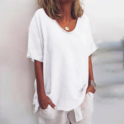 Ameloura – Stilvolles Oversize-Leinenhemd