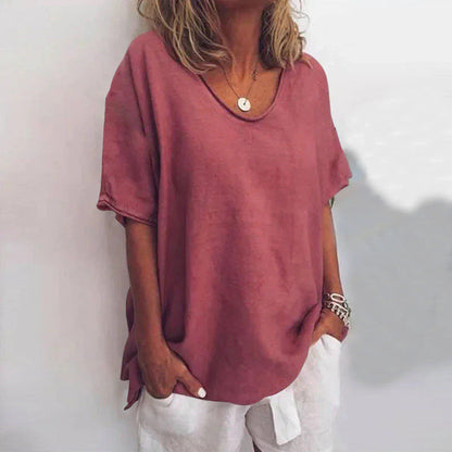Ameloura – Stilvolles Oversize-Leinenhemd