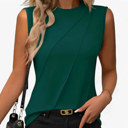 Nalara – Elegantes ärmelloses Plissee-Top
